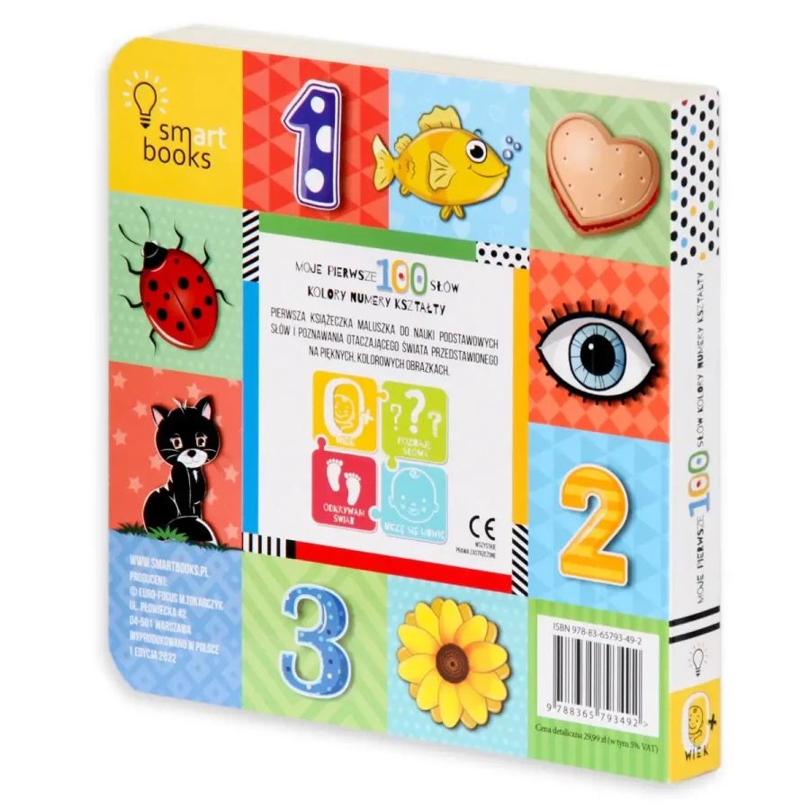 Moje pierwsze 100 słów. Kolory, numery, kształty / Wydawnictwo Smart Books