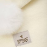 Kominiarka z pomponami z futra alpaki - Tofu / HUTTEliHUT