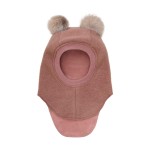 Kominiarka z pomponami z futra alpaki - Burlwood / HUTTEliHUT