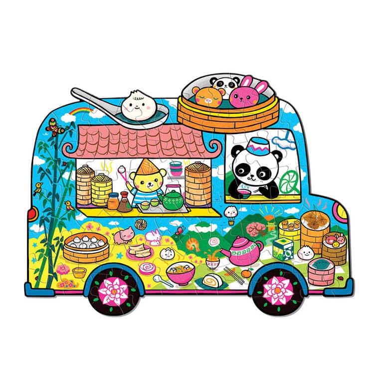Puzzle konturowe Food Truck 75 elementów 5+ / Mudpuppy