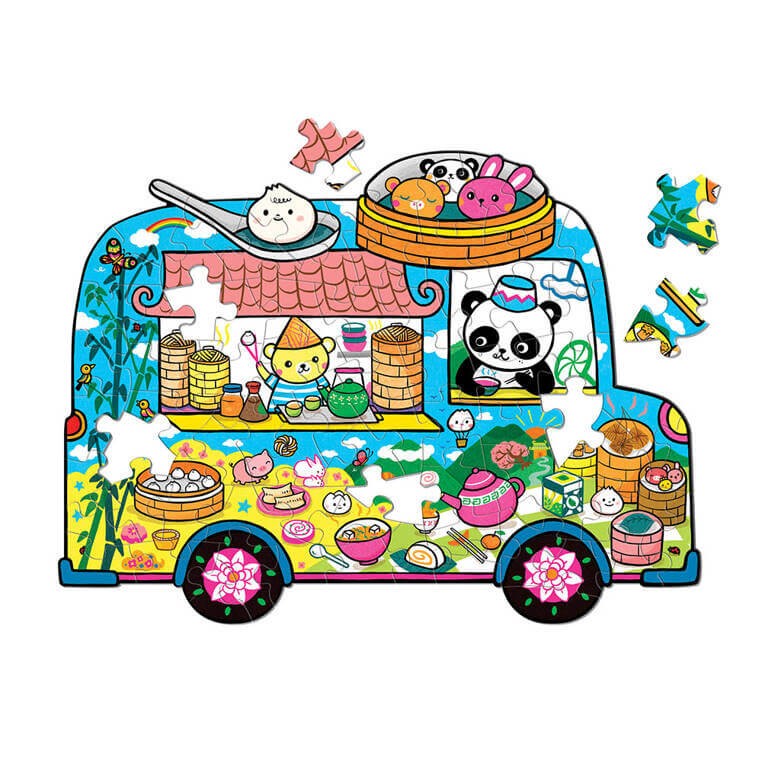 Puzzle konturowe Food Truck 75 elementów 5+ / Mudpuppy