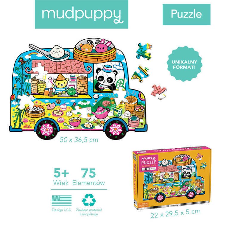 Puzzle konturowe Food Truck 75 elementów 5+ / Mudpuppy