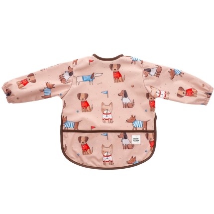 Śliniak z rękawami Happy Puppy / Moon Bloom