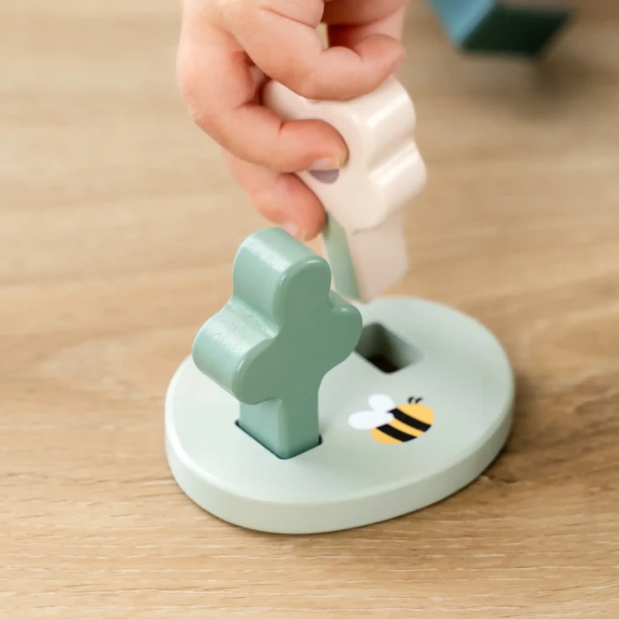 Drewniany zestaw do zabawy w farmę – Krówka Dotti / Done by Deer