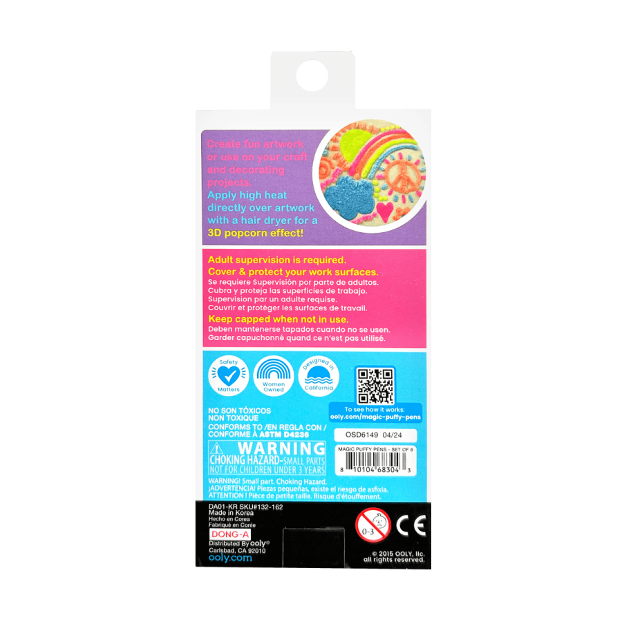 Magicznie Puchnące Flamastry z Efektem 3D, Magic Puffy