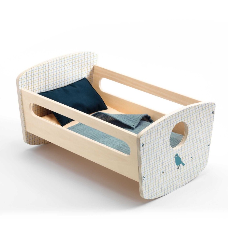 Drewniana kołyska dla lalek KOLEKCJA POMEA / Djeco