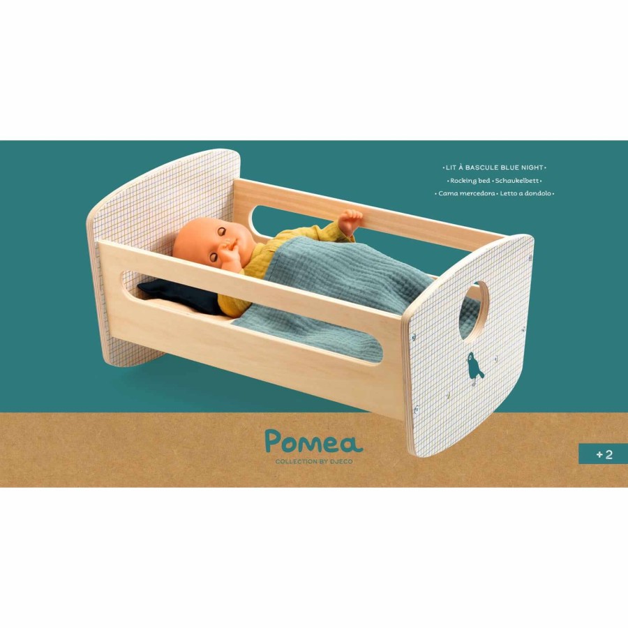 Drewniana kołyska dla lalek KOLEKCJA POMEA / Djeco