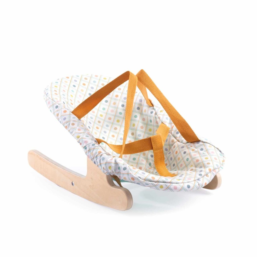 Leżaczek bujaczek dla lalek POMEA / Djeco