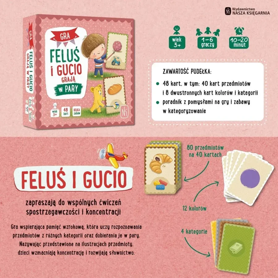Feluś i Gucio grają w pary / Nasza Księgarnia