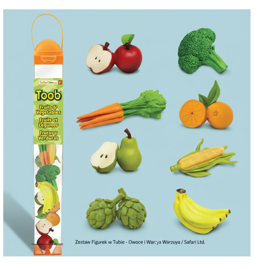 Zestaw Figurek w Tubie - Owoce i Warzywa / Safari Ltd.