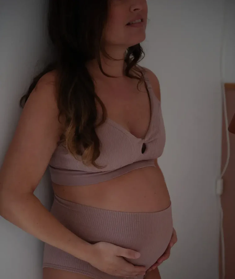 Nieprzemakalny biustonosz do karmienia piersią Glow - Terracotta / Mama Hangs