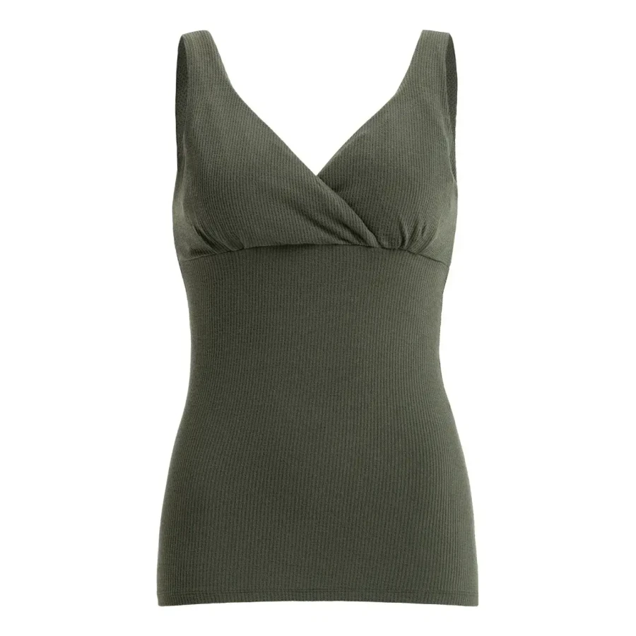 Nieprzemakalny top do karmienia piersią Day & Night - Olive / Mama Hangs