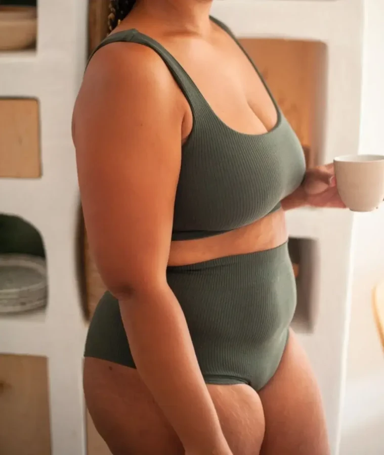 Majtki z wysokim stanem - Olive / Mama Hangs