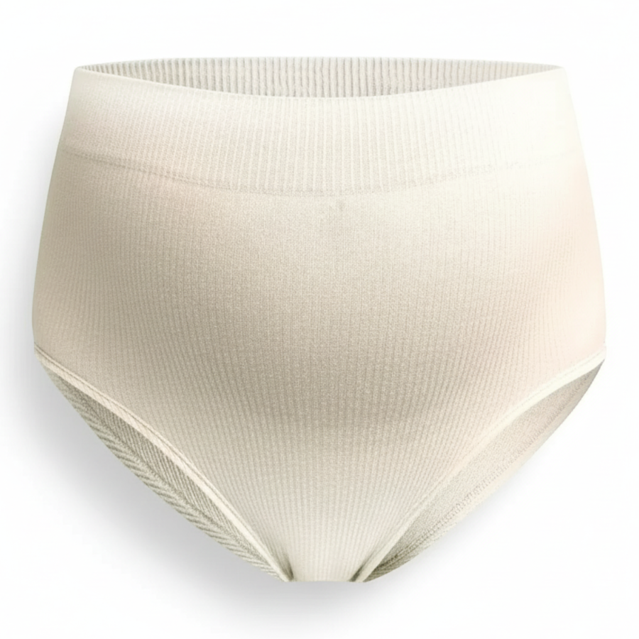 Majtki z wysokim stanem - Ecru / Mama Hangs
