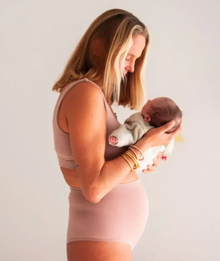 Majtki z wysokim stanem - Terracotta / Mama Hangs