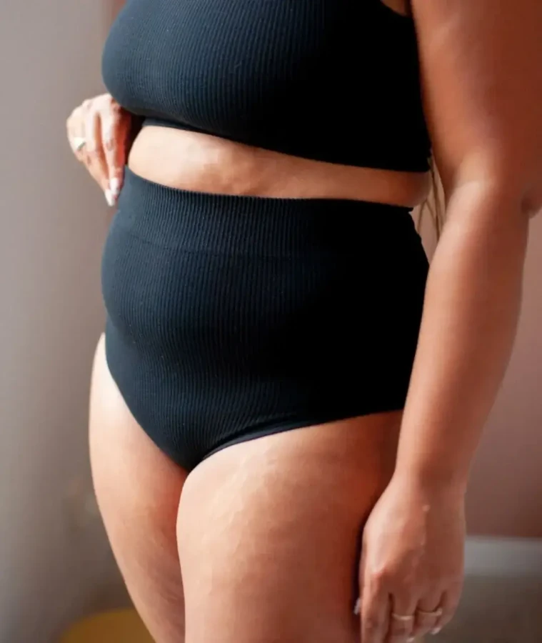 Majtki z wysokim stanem - Black / Mama Hangs