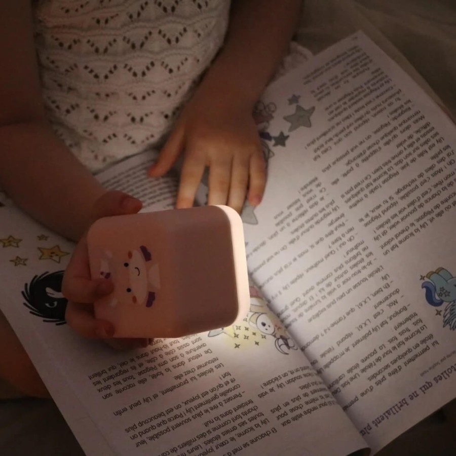 Przenośna lampka nocna świecąca kostka - Jednorożec Lily / Cloud b