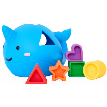 Sorter kształtów silikonowy wieloryb BRIGHT / Jellystone