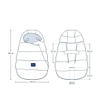 Śpiworek do Wózka Baby Multi WIND BLUE / La Millou