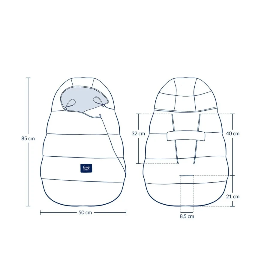 Śpiworek do Wózka Baby Multi WIND BLUE / La Millou