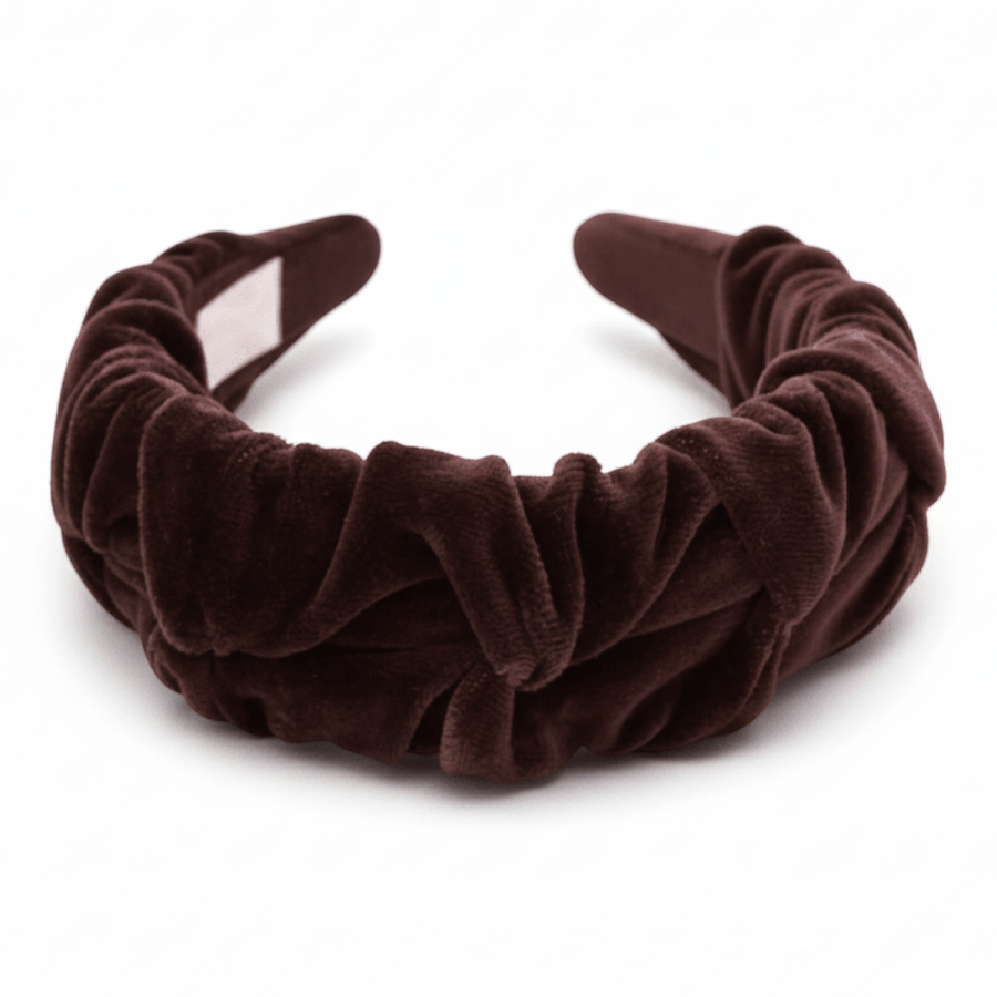 Opaska Marszczulka Velvet CHOCOLATE / UL&KA
