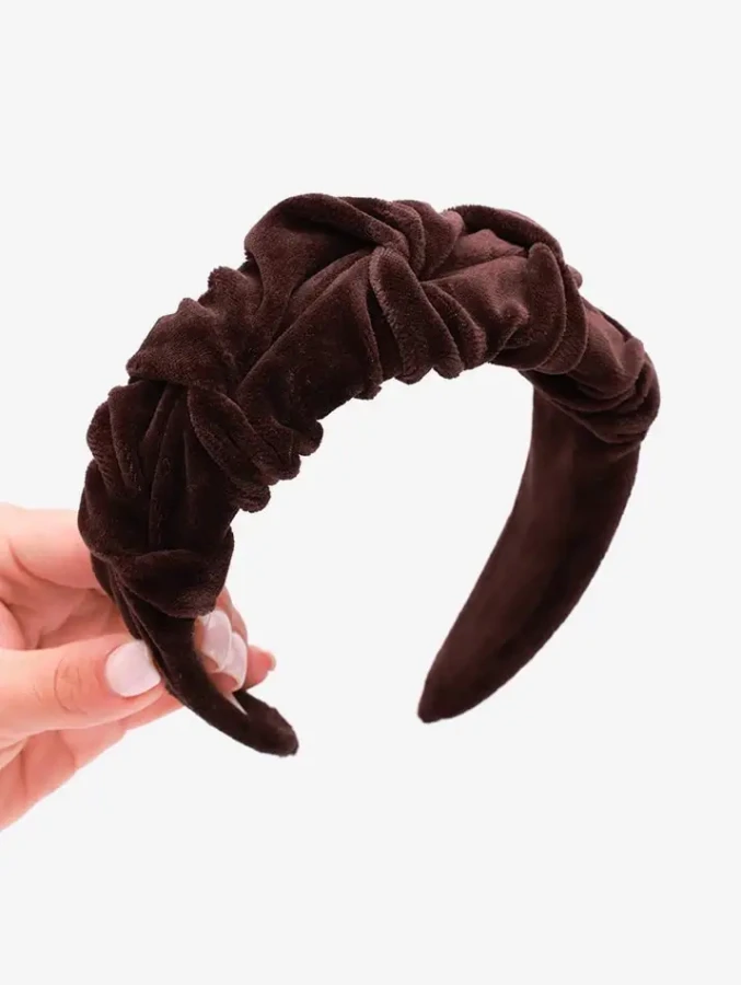 Opaska Marszczulka Velvet CHOCOLATE / UL&KA