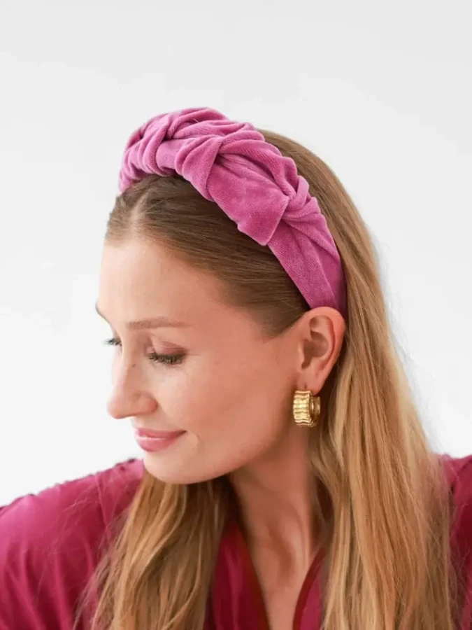 Opaska Marszczulka Velvet RUBY / UL&KA