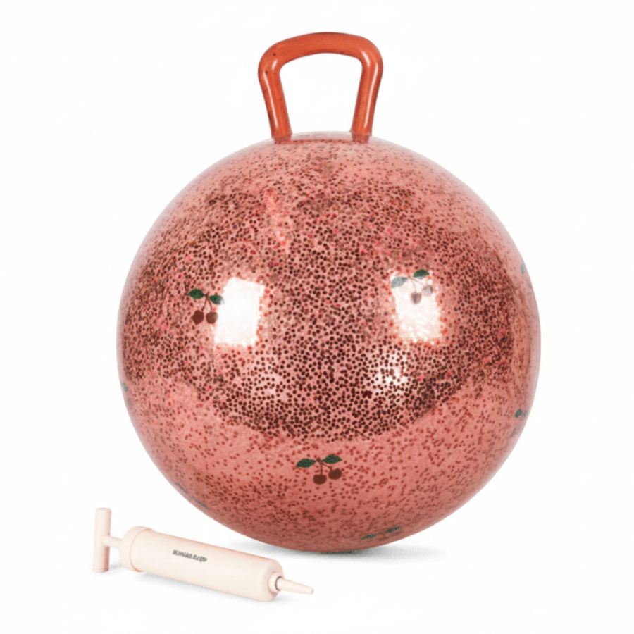 Brokatowa piłka do skakania - cherry / Konges Slojd