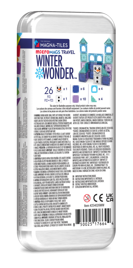 Klocki Magnetyczne Travel Winter Wonder 26 el. / Magna-Tiles