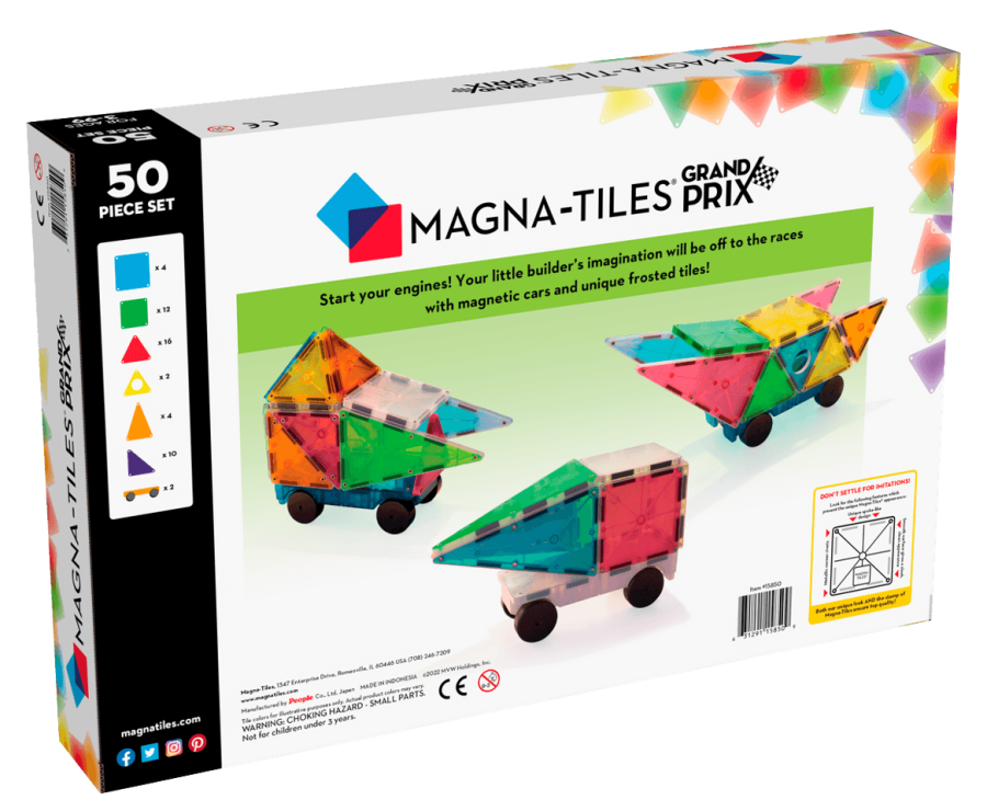 Klocki Magnetyczne Grand Prix 50 el. / Magna-Tiles
