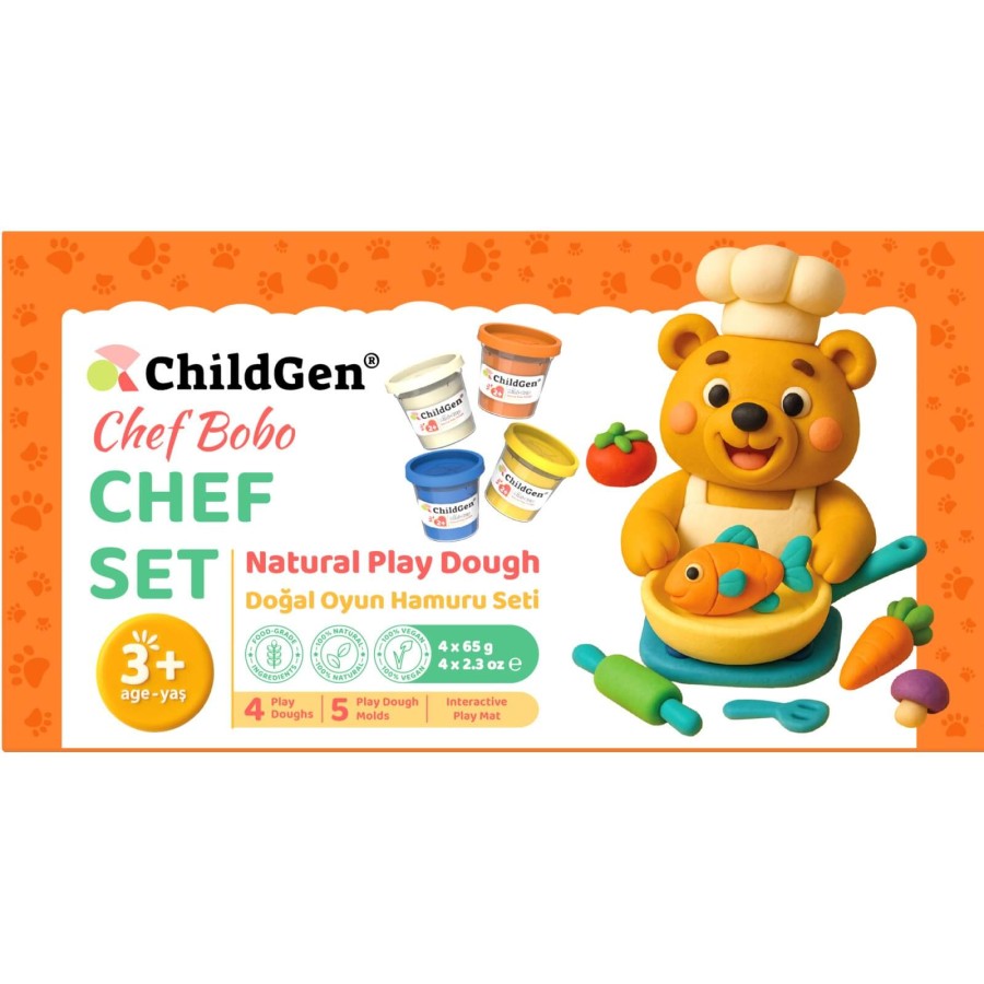 Zestaw kreatywny Paw Pals Kucharz Bobo, 4 ciastoliny, foremki, mata / ChildGen