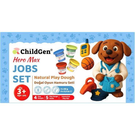 Zestaw kreatywny Paw Pals Bohater Max, 4 ciastoliny, foremki, mata / ChildGen