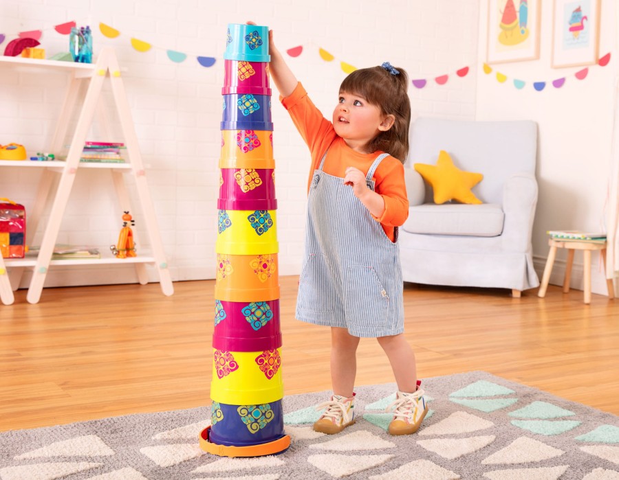 Zestaw 10 kubełków do piętrowania / B.Toys