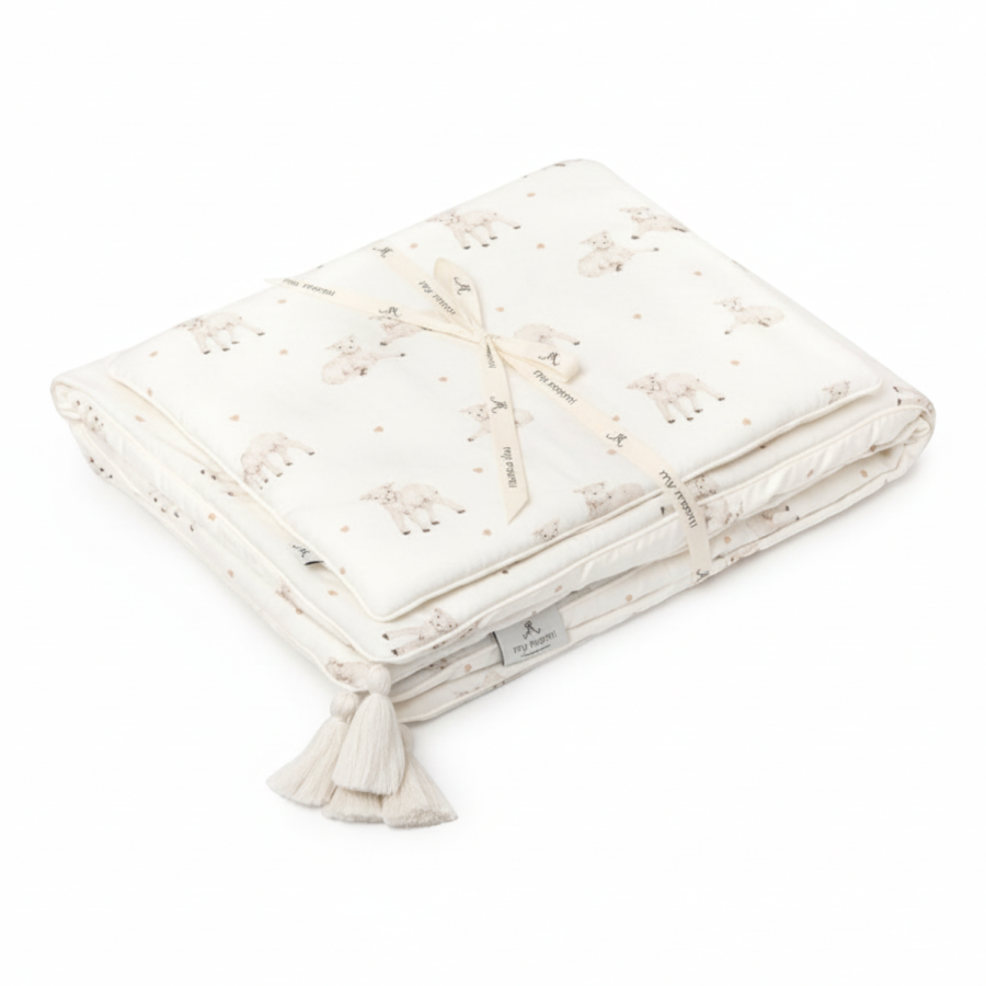 Bambusowa pościel z wypełnieniem 75x95 - little sheeps / My Memi