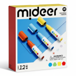 Markery zmywalne z okrągłą końcówką (12 kolorów) / Mideer