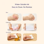 Markery zmywalne z okrągłą końcówką (12 kolorów) / Mideer