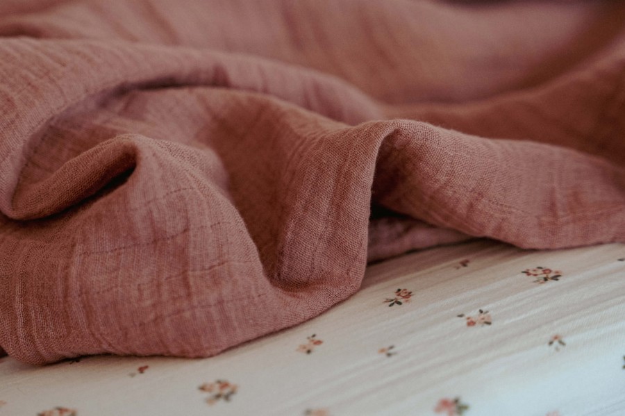 Otulacz muślinowy 120x120 cm Pure Pink Fairy Blossom / Little Dutch