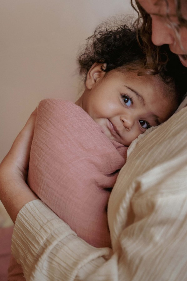 Otulacz muślinowy 120x120 cm Pure Pink Fairy Blossom / Little Dutch