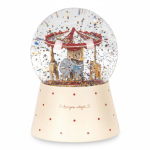 Szklana kula z karuzelą i brokatem - multi / Konges Slojd