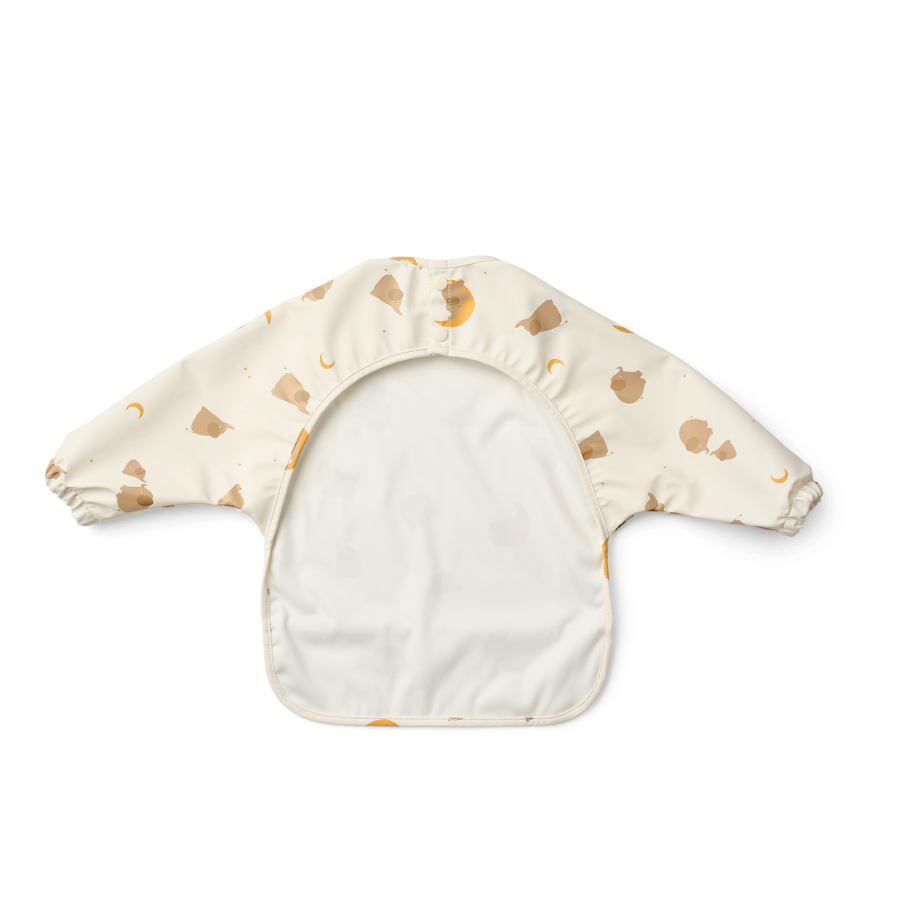 Wodoodporny śliniak z rękawkami Merle - elephant, creme de la creme / Liewood