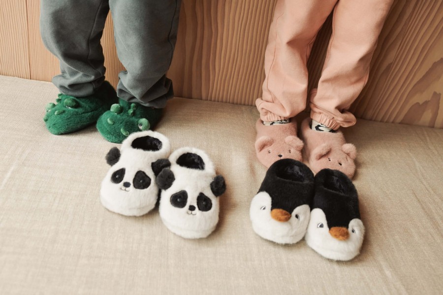 Pluszowe kapcie Aviaja Crocodile - garden green / Liewood