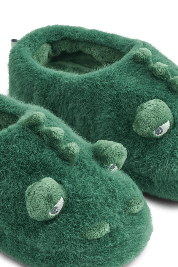 Pluszowe kapcie Aviaja Crocodile - garden green / Liewood
