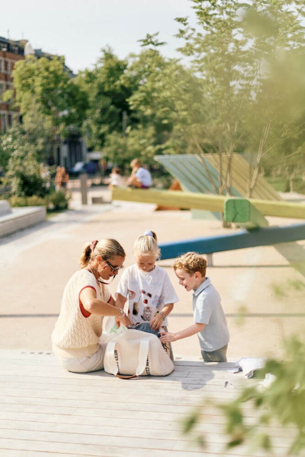 Torba do wózka Mommy Club Signature Teddy White / Childhome