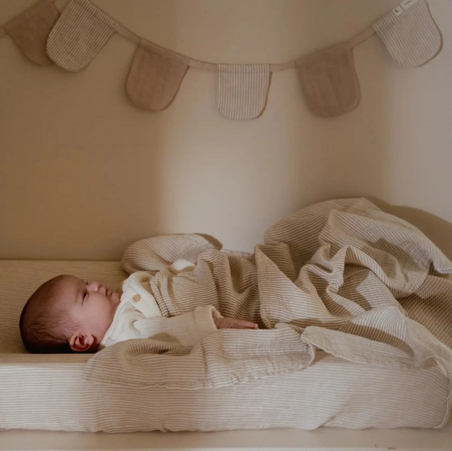 Otulacz muślinowy 120x120 cm Pure Soft Beige / Little Dutch