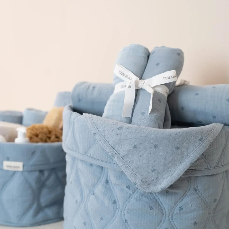 Otulacze muślinowe 70x70 cm - Pure Denim Blue / Little Dutch