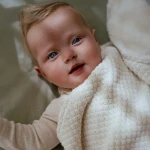 Ocieplany kocyk 100 x 70cm Pure Soft White / Little Dutch