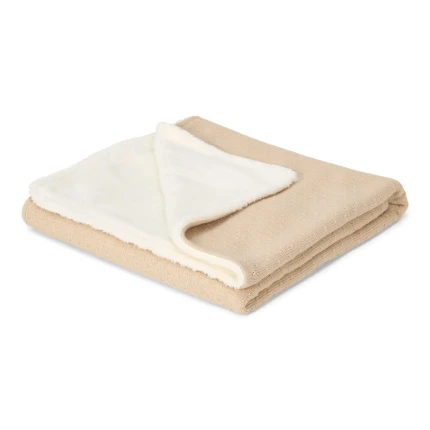 Ocieplany kocyk 100 x 70cm Pure Soft Beige / Little Dutch