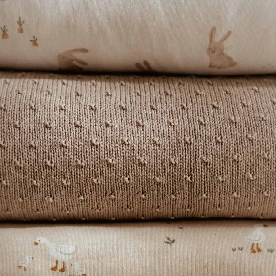 Ocieplany kocyk 100 x 70cm Pure Soft Beige / Little Dutch