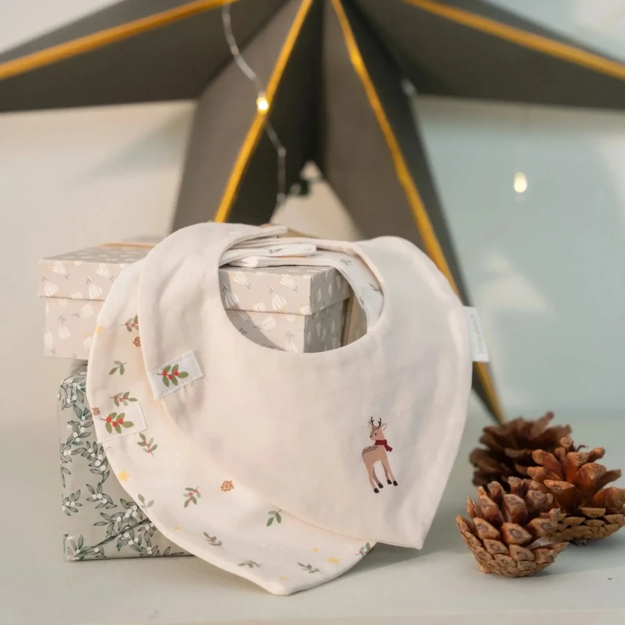 Apaszko-bandanka muślinowa zestaw 2 szt. Little Christmas / Little Dutch