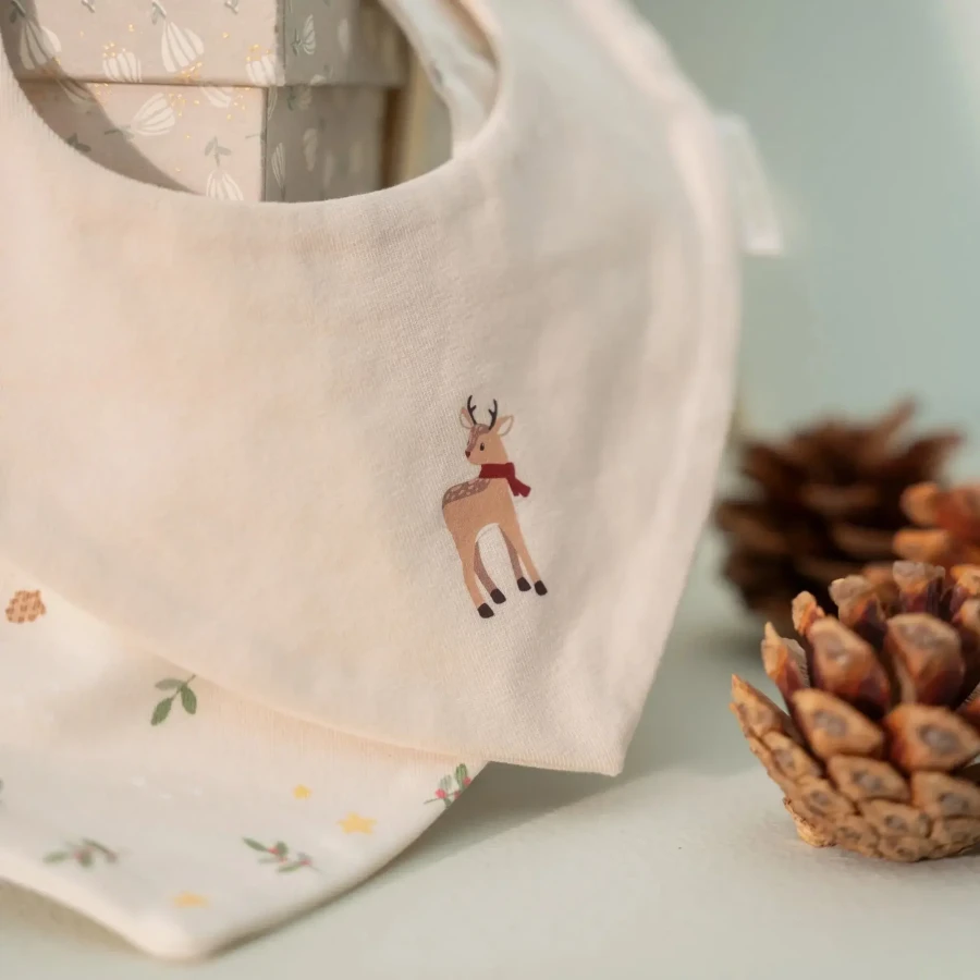 Apaszko-bandanka muślinowa zestaw 2 szt. Little Christmas / Little Dutch